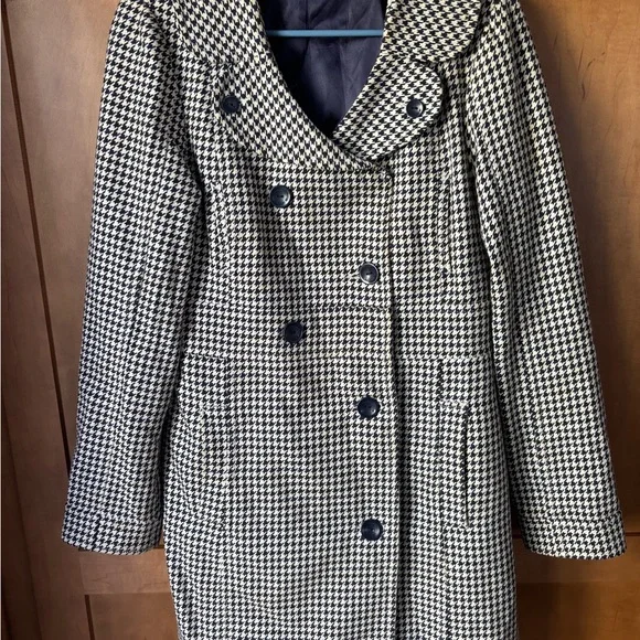 Volcom Black and White Pea Coat - Picture 4 of 5